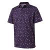 Golf Shirts for Men Dry Fit Short Sleeve Print Performance Moisture Wicking Polo Shirt view 1