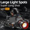 Rechargeable LED Headlamp 99000 High Lumens, Super Bright with 12 Modes & IPX7 Level Waterproof USB Rechargeable Zoom Headlight, 125 Adjustable for Outdoor Camping, Running, Cycling, Climbing, Home view 4