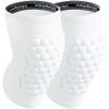 COOLOMG Basketball Knee Pad for Kids Youth Adult, Compression Anti-slip Knee Sleeve for Volleyball Football, Sports Knee Protector (1 Pair) White XS view 1