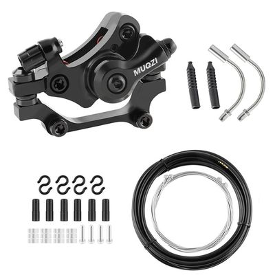ZLiT Mechanical Bike Disc Brake Kit,Front Rear Brake Caliper Bike Disc Brake Set for Bicycle Mountain Bike Road Bike with Brake Cable (Rear Caliper)