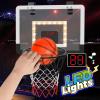MejorChoy Indoor Wall-Mounted Basketball Hoop Set for Kids for Door Wall Room with 3 Balls Electronic Scoreboard and Sounds, with LED Lights view 2
