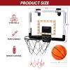 MejorChoy Indoor Wall-Mounted Basketball Hoop Set for Kids for Door Wall Room with 3 Balls Electronic Scoreboard and Sounds, with LED Lights view 3