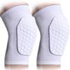 COOLOMG Basketball Knee Pad for Kids Youth Adult, Compression Anti-slip Knee Sleeve for Volleyball Football, Sports Knee Protector (1 Pair) White XL view 1