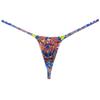 Botmois Sexy Men's Spandex G-String Thong Underwear Male Contour Pouch Swim Bikini Sports Posing Tangas Mini T-back Red Mosaic M view 1