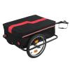 Bike Trailer Foldable Bicycle Trailer with Detached Cover, Quick Release Wheel, Anti-Rust Steel Frame and Universal Trailer Hitch, Bike Cargo Trailer for Moving Houses, Camping and Shopping view 1