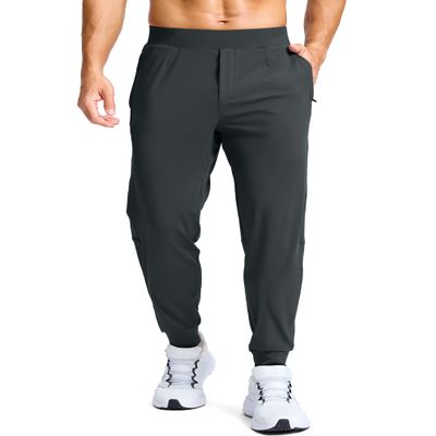 G Gradual Men's Golf Joggers Pants with Zipper Pockets Stretch Sweatpants Slim Fit Track Pants Joggers for Men Work Running (Dark Gray, XS)
