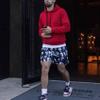 DIOTSR Mens Graphic Print Shorts Cool Mesh Basketball Shorts Casual Flat Front Shorts Summer Drawstring (Black,Large) view 2