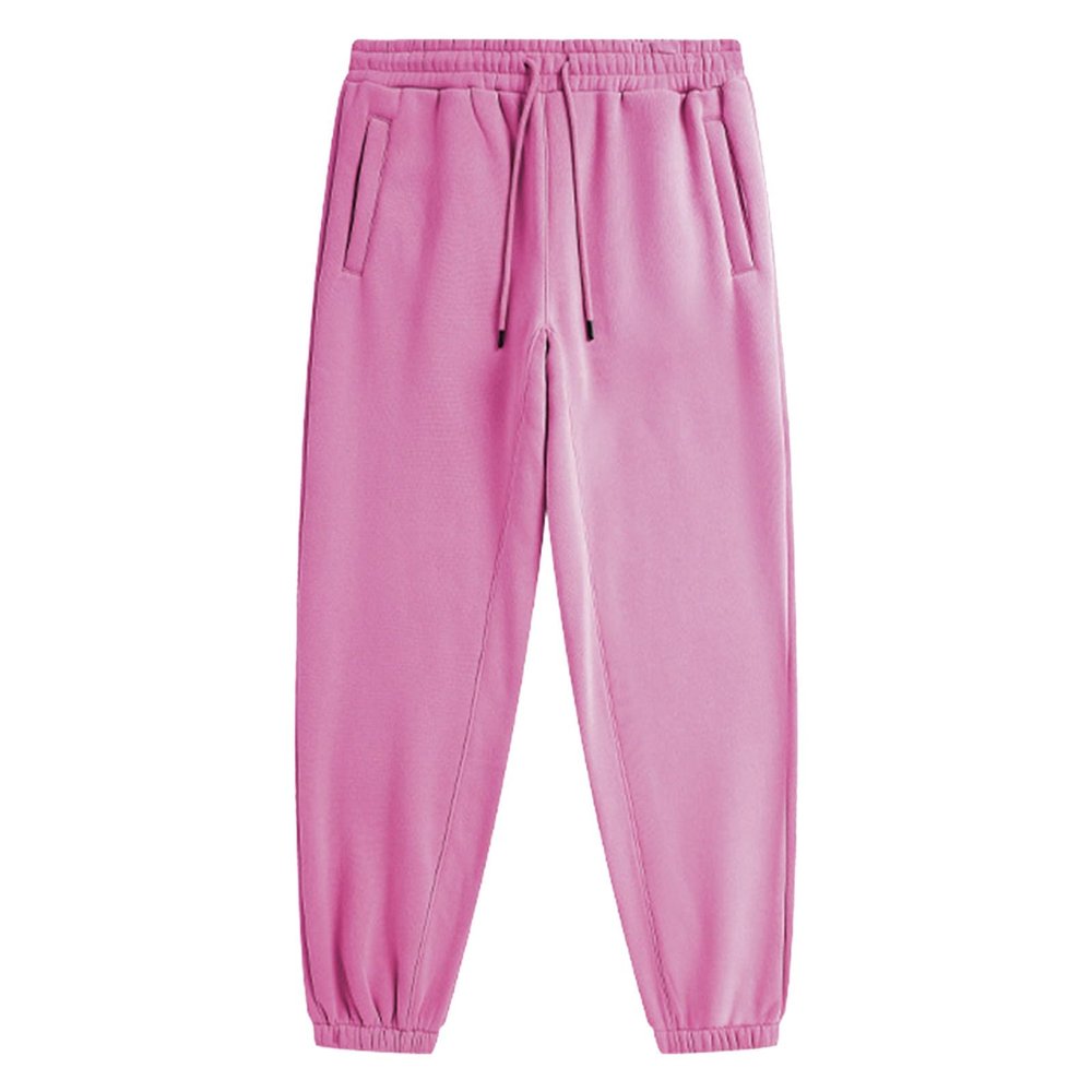 Mens Fleece Active Athletic Workout Jogger Sweatpants for Men with Zipper Pocket and Drawstring Size S-3XL Sweatpants Sweatpants for Men Athletic Lounge Pants with Cinched Cuffs Pink