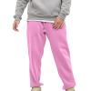 Mens Fleece Active Athletic Workout Jogger Sweatpants for Men with Zipper Pocket and Drawstring Size S-3XL Sweatpants Sweatpants for Men Athletic Lounge Pants with Cinched Cuffs Pink view 2
