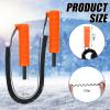 Gisafai 4 Pcs Retractable Ice Safety Picks Kits for ICES Fishing Skating Emergency Gear Accessories Portable Picks and Safety Whistle Tool Ice Spearing Equipment Winter Activities(Orange,Separate) view 2