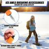 Gisafai 4 Pcs Retractable Ice Safety Picks Kits for ICES Fishing Skating Emergency Gear Accessories Portable Picks and Safety Whistle Tool Ice Spearing Equipment Winter Activities(Orange,Separate) view 3
