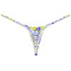 Botmois Sexy Men Spandex G-String Thong Underwear Male Contour Pouch Swim Bikini Sports Posing Tangas Mini T-back 2-Pack(YE Wax Flower,YE Fern Leaf) M view 4