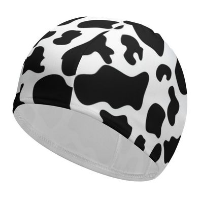 CTOITLKF Swimming Hat, Black and White Cow Print Swimming Cap, Bathing Caps for Long Short Hair