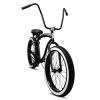 MICARGI Largo 26-inch Beach Cruiser Bike, 1-Speed, High Rise Handlebar, Three Piece Cranksets, Fat Alloy Rim 80mm,26x4.0 Fat Tire Bike, Bike for Adults, Complete Cruiser Bikes (Matte Black) view 2