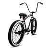 MICARGI Largo 26-inch Beach Cruiser Bike, 1-Speed, High Rise Handlebar, Three Piece Cranksets, Fat Alloy Rim 80mm,26x4.0 Fat Tire Bike, Bike for Adults, Complete Cruiser Bikes (Matte Black) view 3