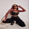 Avidlove Women Long Sleeve Crop Top Fishnet Top Red Mesh Top Rave Outfits Sheer Blouse XL view 4