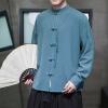 Men Chinese Traditional Tang Shirt Tai Chi Kung Fu Frog Button Top Kung Fu Jacket Clothing Chinese Traditional Tai Chi Qi Gong Martial Arts Cloths Apparel Clothing view 3