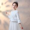 BESTORI Flower Girl Faux Fur Shawl Wraps Princess Cape Wedding Bridesmaid Bolero Shrug Party Dress Up White view 4