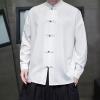 Mens Oriental Tai Chi Kung Fu Asian Chinese Top Jacket Coat Martial Art Cotton Shirts Chinese Traditional Long Sleeve Tang Kung Fu Tops Mandarin Collar Frog-Button up Shirt view 2