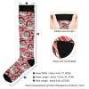 Wusikd Christmas Santa Claus Compression Socks for Women and Men Circulation Poinsettia Long Socks for Athletic Running 1 view 3