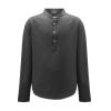 Men's Henley Shirts Long Sleeve Pleated Breathable Casual Tops Outdoor Camping Mountain Hiking Fall Fashion 2024 Outfits view 3