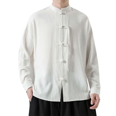 Men Chinese Traditional Tang Shirt Tai Chi Kung Fu Frog Button Top Kung Fu Jacket Clothing Chinese Traditional Tai Chi Qi Gong Martial Arts Cloths Apparel Clothing