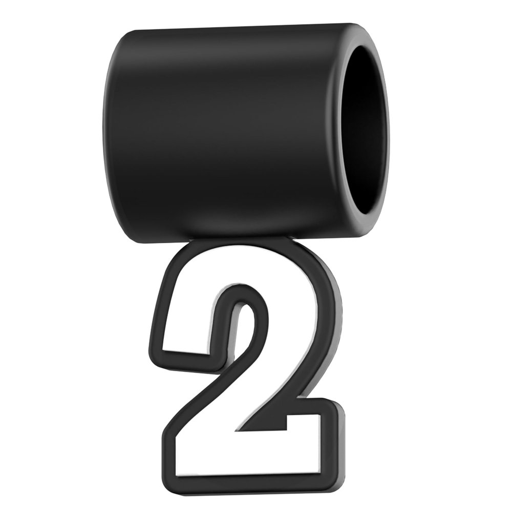 Willtok Number - 2 Pendants for Baseball Necklaces, Pick Your Number -2 for Baseball Necklace Rope, Sport Outdoors Pendants for Sports Fan Necklaces