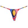Botmois Men's Micro G-Strings Bikini Underwear Male Slim Pouch Swim Thong Minimal Coverage Posing Tangas Spandex T-back Big Red Stripe M view 1
