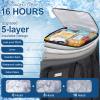 BAVGRED Insulated Lunch Box for Adults, 24 Cans Large Cooler Bag with Double Deck, Leakproof Waterproof Lunch Bag with Adjustable Strap for Work Office Picnic Beach view 2