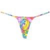 Botmois Men's Micro G-Strings Bikini Underwear Male Slim Pouch Swim Thong Minimal Coverage Posing Tangas Spandex T-back Yellow Oil Painting L view 1