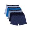 Calvin Klein Boys' Modern Cotton Boxer Brief Underwear 5-Pack, Indigo Calvin/Black Iris/Ashley Blue/Captains Blue/Skyway, Small view 2