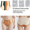 COALHO Hip Lifting Color Panel Panties,High Waist Hip Lift Briefs,Tummy Control Panties Underwear Women (black+black+black,XL) view 3