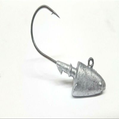 25 Unpainted New Shad Jig Head Striped Bass Fluke B/N Lure Ultra Point Hook (3/8oz)