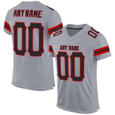 Custom Football Jersey Personalized Team Name Number Practice Jerseys Customized Football Shirt for Men Women Youth Grey,Black,Red