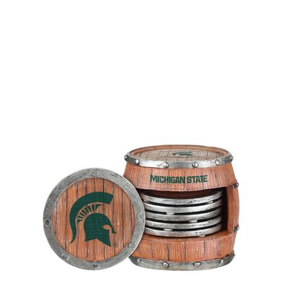 FOCO Michigan State Spartans NCAA 5 Pack Barrel Coasters
