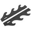 Refeng Sword Wall Mount, Sword Hook, High Grade Hook Sword Rack, Solid Wood Two Tier Wall Mounted Samurai Sword Display Rack for Katana Short Sword Sword Weapon Rack(Black) view 3