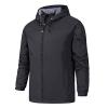 Ymosrh Trench Coat Men with Hood, Lightweight Waterproof Rain Jacket Hood Outdoor Raincoat Softshell Jacket for Hiking Travel Mens Jacket Hoodies Ultra Light Jacket Coat Jackets (5XL, Gray) view 1