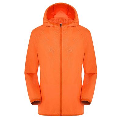 Ymosrh Mens Jacket, Coat with Hood Lightweight Waterproof Jacket Raincoat for Golf Cycling Windbreaker Light Jacket Casacas para Hombre Jacket Men Breathable Coat (L, Orange)