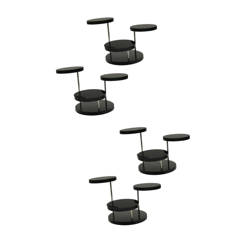 LIFKOME 2sets 3-tier Jewelry Display Rack Acrylic Rotating Stand Necklace Ring Earring Storage Fashion and Functional 2pcs*2