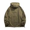 RTRDE Mens Winter Coats, Rain Jackets for Men Waterproof with Hood Raincoat Lightweight Windbreaker Outdoors Suits Jacket Big and Tall Coats Men's Jacket Packable Jackets Coat (3XL, Army Green) view 2