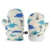 Fynnsure Toddler Mittens Baby Waterproof Snow Gloves Kids Ski Snow Gloves Cold Weather Mittens for Boys Girls Ivory White Dinosaur 4-6 Years view 1