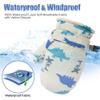 Fynnsure Toddler Mittens Baby Waterproof Snow Gloves Kids Ski Snow Gloves Cold Weather Mittens for Boys Girls Ivory White Dinosaur 4-6 Years view 3