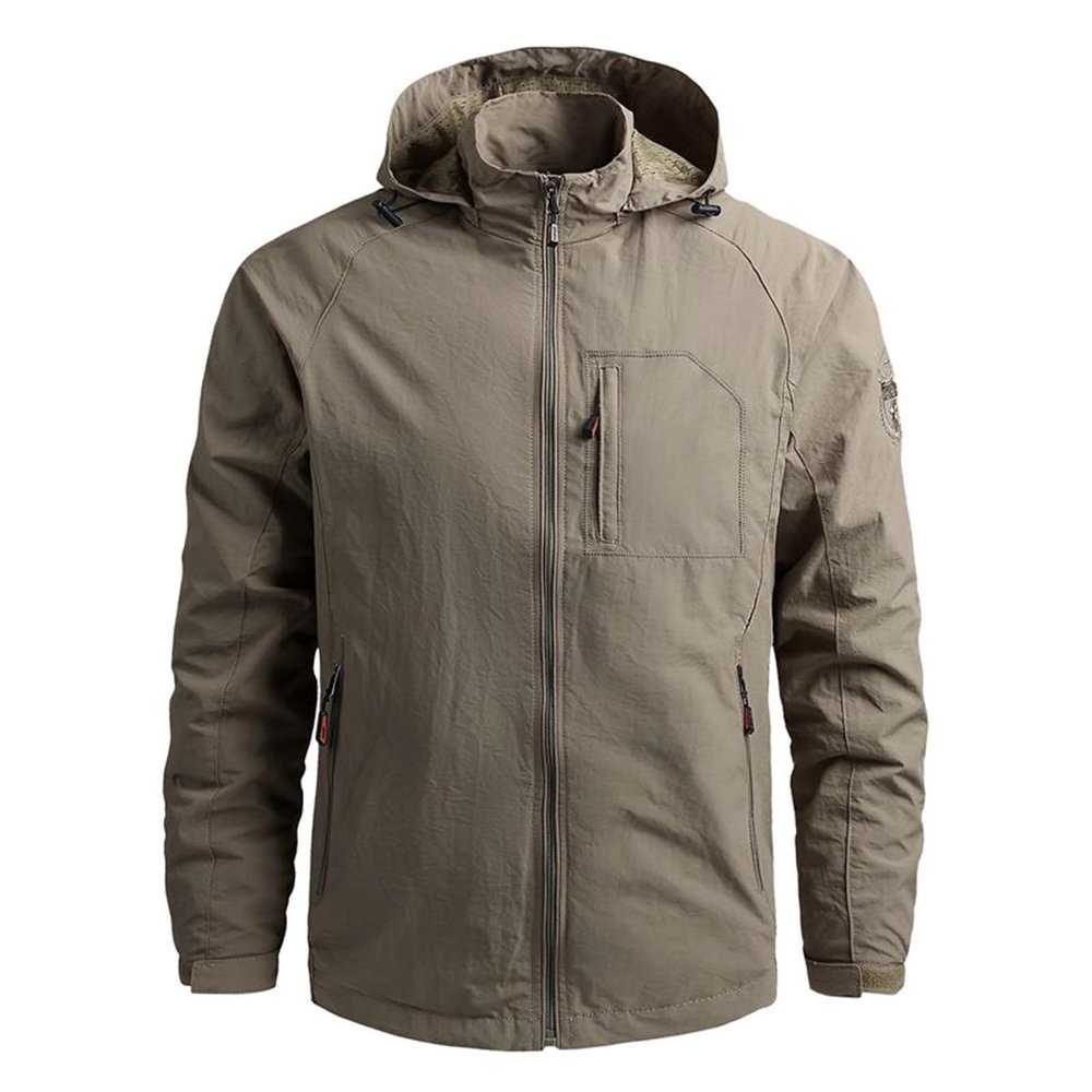 Ymosrh Waterproof Jackets for Men, Windproof Lightweight Mountain Sport Jacket Men Hooded Windbreaker Raincoat Jacket Mens Small Light Weight Rain Jackets with Hood Coats Jacket (3XL, Khaki)