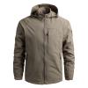 Ymosrh Waterproof Jackets for Men, Windproof Lightweight Mountain Sport Jacket Men Hooded Windbreaker Raincoat Jacket Mens Small Light Weight Rain Jackets with Hood Coats Jacket (3XL, Khaki) view 1