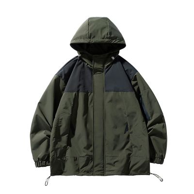 Ymosrh Mens Winter Coats, Hooded Rain Jackets Waterproof Hiking Coat Casual Lightweight Windbreaker Jacket for Men Big and Tall Coats Men's Jacket with Hood Coats Overcoat Jackets (L, Army Green)