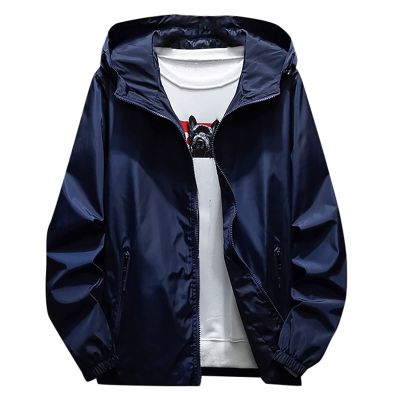 RTRDE Waterproof Jacket, Windproof Lightweight Sport Jacket for Men Hooded Windbreaker Raincoat Winter Jackets Long Coats and Jackets Tall Mens Rain Jacket with Hood Jacket Coats (6XL, Dark Blue)