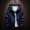 RTRDE Waterproof Jacket, Windproof Lightweight Sport Jacket for Men Hooded Windbreaker Raincoat Winter Jackets Long Coats and Jackets Tall Mens Rain Jacket with Hood Jacket Coats (6XL, Dark Blue) view 2