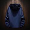 RTRDE Waterproof Jacket, Windproof Lightweight Sport Jacket for Men Hooded Windbreaker Raincoat Winter Jackets Long Coats and Jackets Tall Mens Rain Jacket with Hood Jacket Coats (6XL, Dark Blue) view 4