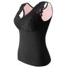 HGps8w Thermal Underwear for Women Fleece Lined Tank Tops - Warm Lace V Neck Camisoles Vest Sleeveless Thermal Shirts view 1