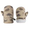 Fynnsure Toddler Mittens Baby Waterproof Snow Gloves Kids Ski Snow Gloves Cold Weather Mittens for Boys Girls Khaki Dinosaur 1-2 Years view 1